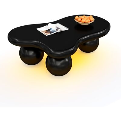 ACKERMAN Table Basse Noire En Forme De Nuage Avec Éclairage Led – Disponible En 16 Couleurs, Design En Forme De Nuage, Pieds Ronds, Un Élément Élégant Pour Les Salons Modernes Et Les Chambres D'Enfants - Publicité ACKERMAN Table Basse Noire En Forme De Nuage Avec Éclairage Led – Disponible En 16 Couleurs, Design En Forme De Nuage, Pieds Ronds, Un Élément Élégant Pour Les Salons Modernes Et Les Chambres D'Enfants - Publicité