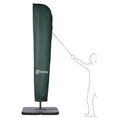 SEKEY Housse De Protection Pour Parasol De 300 X 300 Cm, Vert - Publicité SEKEY Housse De Protection Pour Parasol De 300 X 300 Cm, Vert - Publicité