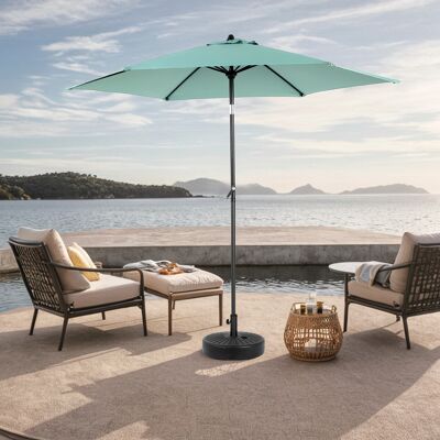 ACKERMAN 9 Ft Double Sided Outdoor Umbrella Rectangular Large With Crank (light Green)(no Base) - Publicité ACKERMAN 9 Ft Double Sided Outdoor Umbrella Rectangular Large With Crank (light Green)(no Base) - Publicité