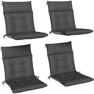 ARRIGONI Lot De 4 Coussins Pour Chaises De Terrasse, Résistants À L'Eau, Antidérapants, Avec Liens, 112x53cm, Gris Foncé - Publicité ARRIGONI Lot De 4 Coussins Pour Chaises De Terrasse, Résistants À L'Eau, Antidérapants, Avec Liens, 112x53cm, Gris Foncé - Publicité