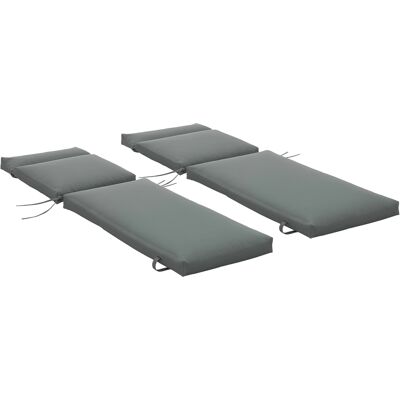 OEM Outsunny Lot De 2 Matelas Pour Chaise Longue Transat Bain De Soleil Avec Sangles D'Attache Pour Jardin Matelas Uniquement Dim.196l X 55l Cm Gris Foncé - Publicité OEM Outsunny Lot De 2 Matelas Pour Chaise Longue Transat Bain De Soleil Avec Sangles D'Attache Pour Jardin Matelas Uniquement Dim.196l X 55l Cm Gris Foncé - Publicité