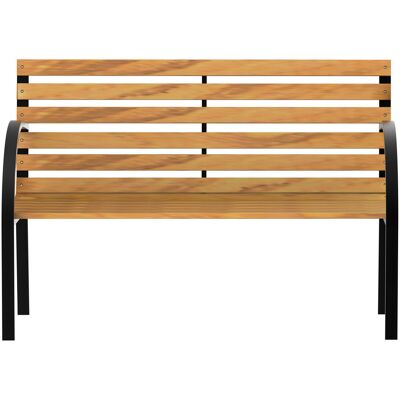 HEAT Banc En Bois 2 Places, Banc D'Extérieur, Jardin, Balcon Ou Terrasse, 122 X 60 X 83 Cm, Coloris Noir Et Bois - Publicité HEAT Banc En Bois 2 Places, Banc D'Extérieur, Jardin, Balcon Ou Terrasse, 122 X 60 X 83 Cm, Coloris Noir Et Bois - Publicité