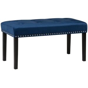 Banc 2 Places fabriqué en Velours Bleu au Style Glamour avec Clous Argenté pour tout Intérieur à la Décoration Moderne Beliani Bleu - Publicité