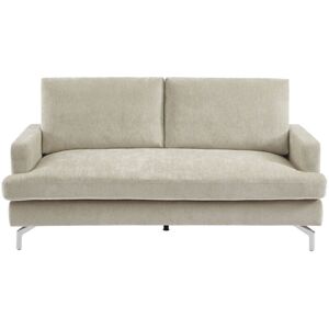 DRAWER Canapé 3 Places En Tissu Pieds Chrome - Beige - Sophie - Publicité DRAWER Canapé 3 Places En Tissu Pieds Chrome - Beige - Sophie - Publicité