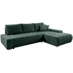 Petits-meubles - Canapé D'Angle Convertible Droit 4 Places Coffre Jonas Velours Côtelé Vert Sapin - Publicité Petits-meubles - Canapé D'Angle Convertible Droit 4 Places Coffre Jonas Velours Côtelé Vert Sapin - Publicité