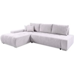 Petits-meubles - Canapé D'Angle Convertible Gauche 4 Places Coffre Jonas Velours Côtelé Blanc Cassé - Publicité Petits-meubles - Canapé D'Angle Convertible Gauche 4 Places Coffre Jonas Velours Côtelé Blanc Cassé - Publicité