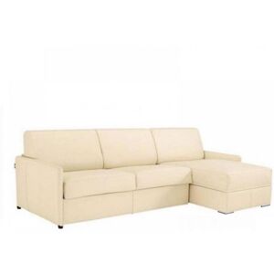 Italian Spirit - Canapé D'Angle Fixe Réversible Sun 272 Cm Méridienne Coffre Accoudoirs Fins Cuir Devon Écru - Publicité Italian Spirit - Canapé D'Angle Fixe Réversible Sun 272 Cm Méridienne Coffre Accoudoirs Fins Cuir Devon Écru - Publicité