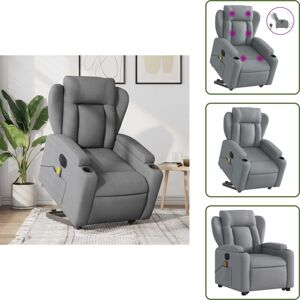 Vidaxl - Fauteuil Inclinable De Massage Électrique Gris Clair Tissu - Fauteuil Inclinable - Fauteuil Massant - Fauteuil Relax - Fauteuil Électrique - Fauteuil Senior - Publicité Vidaxl - Fauteuil Inclinable De Massage Électrique Gris Clair Tissu - Fauteuil Inclinable - Fauteuil Massant - Fauteuil Relax - Fauteuil Électrique - Fauteuil Senior - Publicité