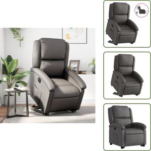 Vidaxl - Fauteuil Inclinable Électrique Gris Cuir Véritable - Fauteuil Inclinable Électrique - Fauteuil Relax - Fauteuil Cuir - Fauteuil Ergonomique - Fauteuil Senior - Publicité Vidaxl - Fauteuil Inclinable Électrique Gris Cuir Véritable - Fauteuil Inclinable Électrique - Fauteuil Relax - Fauteuil Cuir - Fauteuil Ergonomique - Fauteuil Senior - Publicité