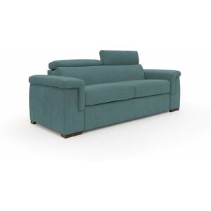 DIVANI.STORE Giunone Canapé Convertible Matelas H18 Cm En Tissu Imperméable T02 240 Cm (mat. 160x297) Bleu Canard - Publicité DIVANI.STORE Giunone Canapé Convertible Matelas H18 Cm En Tissu Imperméable T02 240 Cm (mat. 160x297) Bleu Canard - Publicité