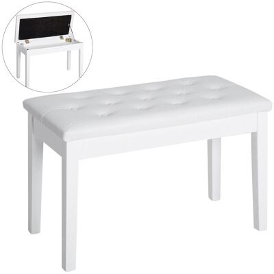 OEM Tabouret De Piano Avec Rangement Sous L'Assise, Similicuir, 76 X 36 X 50 Cm, Blanc Idéal Pour Salon, Chambre À Coucher Ou Bureau Facile À Assembler Avec Instructions Incluses - Publicité OEM Tabouret De Piano Avec Rangement Sous L'Assise, Similicuir, 76 X 36 X 50 Cm, Blanc Idéal Pour Salon, Chambre À Coucher Ou Bureau Facile À Assembler Avec Instructions Incluses - Publicité