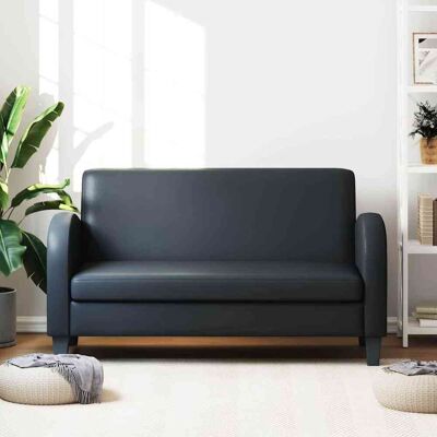 DESIGN IN Canapé Sofa À 2 Places Cuir Synthétique Noir - Publicité DESIGN IN Canapé Sofa À 2 Places Cuir Synthétique Noir - Publicité