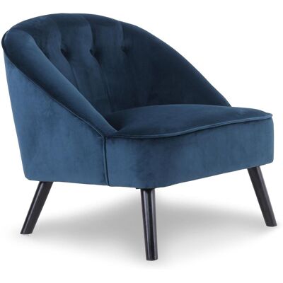 MENZZO Fauteuil Ioan Velours Bleu - Publicité MENZZO Fauteuil Ioan Velours Bleu - Publicité