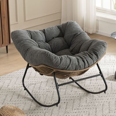 ACKERMAN Fauteuil À Bascule, Fauteuil D'Accent En Peluche Chenille, Fauteuil À Bascule Moderne Pour Chambre D'Enfant, Salon, Chambre À Coucher, Appartement - Publicité ACKERMAN Fauteuil À Bascule, Fauteuil D'Accent En Peluche Chenille, Fauteuil À Bascule Moderne Pour Chambre D'Enfant, Salon, Chambre À Coucher, Appartement - Publicité