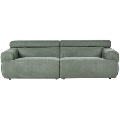 BELIANI Canapé Moderne En Tissu 3 Places Avec Accoudoirs Et Appuie-tête Vert Hovden - Publicité BELIANI Canapé Moderne En Tissu 3 Places Avec Accoudoirs Et Appuie-tête Vert Hovden - Publicité