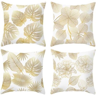 Melissa Taie D'Oreiller 45x 45cm, Housse De Coussin Canapé Moderne Magnifiques Housses Coussins De Voiture Canapé Maison Décor Protecteurs (feuilles Dorées02, Velours) - Publicité Melissa Taie D'Oreiller 45x 45cm, Housse De Coussin Canapé Moderne Magnifiques Housses Coussins De Voiture Canapé Maison Décor Protecteurs (feuilles Dorées02, Velours) - Publicité