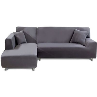 OEM 1 Housse De Canapé Universelle, Stretch Polyester, Gris Argenté, Pour Canapé 2 Ou 3 Places, Usage Intérieur - Publicité OEM 1 Housse De Canapé Universelle, Stretch Polyester, Gris Argenté, Pour Canapé 2 Ou 3 Places, Usage Intérieur - Publicité