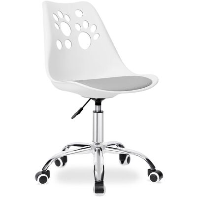 OEM Fauteuil Pivotant Grover Blanc Et Gris - Publicité OEM Fauteuil Pivotant Grover Blanc Et Gris - Publicité