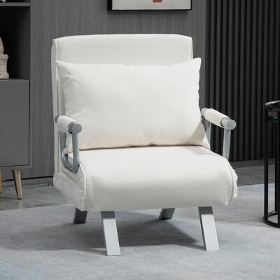 OEM Canapé-lit Une Place, Fauteuil Une Place, Relax Avec Coussin Pour Salon/chambre, 65 X 69 X 80 Cm, Crème - Publicité OEM Canapé-lit Une Place, Fauteuil Une Place, Relax Avec Coussin Pour Salon/chambre, 65 X 69 X 80 Cm, Crème - Publicité