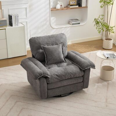 OEM Fauteuil Pivotant À 360° En Chenille, Format Surdimensionné, Idéal Pour La Lecture – Fauteuil D'Appoint Confortable Avec Coussin De Soutien, Canapé Une Place Capitonné Pour Chambre, Salon Et Chambre D - Publicité OEM Fauteuil Pivotant À 360° En Chenille, Format Surdimensionné, Idéal Pour La Lecture – Fauteuil D'Appoint Confortable Avec Coussin De Soutien, Canapé Une Place Capitonné Pour Chambre, Salon Et Chambre D - Publicité