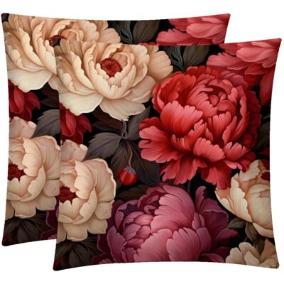 OEM Ensemble De Deux Housses De Coussin En Velours À Motif Floral Pivoine, Disponibles Respectivement En 16x16 Pouces, 18x18 Pouces Et 20x20 Pouces Housses De Coussin Décoratives Pour Chaises Aux Motifs - Publicité OEM Ensemble De Deux Housses De Coussin En Velours À Motif Floral Pivoine, Disponibles Respectivement En 16x16 Pouces, 18x18 Pouces Et 20x20 Pouces Housses De Coussin Décoratives Pour Chaises Aux Motifs - Publicité