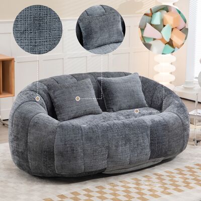 ACKERMAN Bean Bag Sofa Lazy Sofa Durable Comfort Lounger High Back Bean Bag Chair Couch Pour Erwachsene Und Kinder, Indoor & Outdoor, Accent Floor Soft Lounge Chair (gray Chenille) - Publicité ACKERMAN Bean Bag Sofa Lazy Sofa Durable Comfort Lounger High Back Bean Bag Chair Couch Pour Erwachsene Und Kinder, Indoor & Outdoor, Accent Floor Soft Lounge Chair (gray Chenille) - Publicité