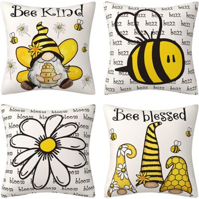 OEM Housse De Coussin 45 X 45 Cm Housses De Coussin Décoratives Abeille Jaune Miel Coussin Décoratif De Style Campagnard Housse De Coussin D'Été - Publicité OEM Housse De Coussin 45 X 45 Cm Housses De Coussin Décoratives Abeille Jaune Miel Coussin Décoratif De Style Campagnard Housse De Coussin D'Été - Publicité