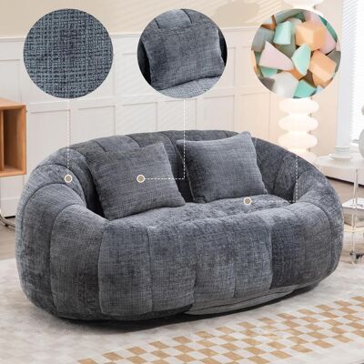 OEM Pouf Poire Confortable Et Résistant, Avec Dossier Haut, Pour Adultes Et Enfants, Intérieur Et Extérieur, Fauteuil De Sol Moelleux (chenille Grise) - Publicité OEM Pouf Poire Confortable Et Résistant, Avec Dossier Haut, Pour Adultes Et Enfants, Intérieur Et Extérieur, Fauteuil De Sol Moelleux (chenille Grise) - Publicité