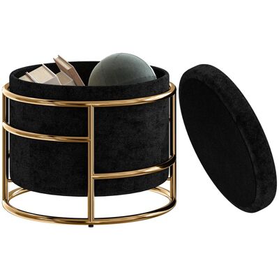 OEM Pouf De Rangement, Repose-pieds Rembourré, Structure En Métal, Plaqué Or, Noir Idéal Pour Salon, Chambre À Coucher Ou Bureau Avec Structure En Métal Robuste Et Stable - Publicité OEM Pouf De Rangement, Repose-pieds Rembourré, Structure En Métal, Plaqué Or, Noir Idéal Pour Salon, Chambre À Coucher Ou Bureau Avec Structure En Métal Robuste Et Stable - Publicité