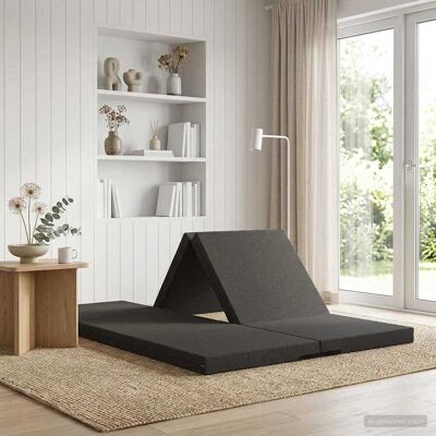Canapé-lit Pliable 140 X 67 X 45 Cm Gris Foncé Vidaxl - Publicité Canapé-lit Pliable 140 X 67 X 45 Cm Gris Foncé Vidaxl - Publicité