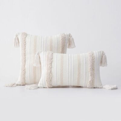 OEM Lot De 2 Boho Housse De Coussin, Décoratives Doux Taies D'Oreiller 30x50cm Avec Tufted Tassel Coussin Décoration D'Intérieur Housse Coussins Pour Canapé Lit Chaise Chambre Salon, Beige - Publicité OEM Lot De 2 Boho Housse De Coussin, Décoratives Doux Taies D'Oreiller 30x50cm Avec Tufted Tassel Coussin Décoration D'Intérieur Housse Coussins Pour Canapé Lit Chaise Chambre Salon, Beige - Publicité