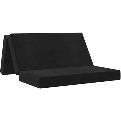 Canapé-lit Pliable 160 X 67 X 45 Cm Noir Vidaxl - Publicité Canapé-lit Pliable 160 X 67 X 45 Cm Noir Vidaxl - Publicité