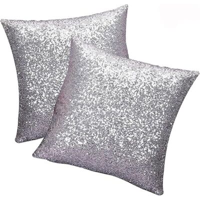 OEM Housse De Coussin Gris Argenté 40x40cm, Paillettes Et Élégance Pour Canapé Et Décoration Maison Ensemble De 2 - Publicité OEM Housse De Coussin Gris Argenté 40x40cm, Paillettes Et Élégance Pour Canapé Et Décoration Maison Ensemble De 2 - Publicité