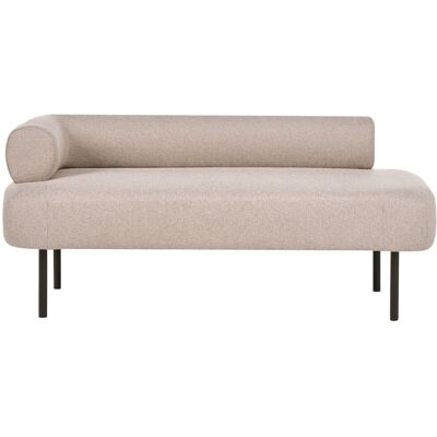 BELIANI Chaise Longue À Gauche Moderne En Tissu Pieds En Métal Marron Clair Mirmande - Publicité BELIANI Chaise Longue À Gauche Moderne En Tissu Pieds En Métal Marron Clair Mirmande - Publicité