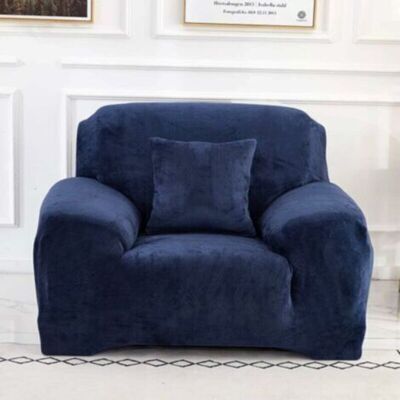 URSUS Housse De Canapé 1 Place (coussin D'Assise Non Inclus) Housse De Protection En Velours Facile À Installer Tissu Extensible Élastique Housse De Canapé Lavable En Machine (1 Place : 90-140 Cm, Bleu) - Publicité URSUS Housse De Canapé 1 Place (coussin D'Assise Non Inclus) Housse De Protection En Velours Facile À Installer Tissu Extensible Élastique Housse De Canapé Lavable En Machine (1 Place : 90-140 Cm, Bleu) - Publicité