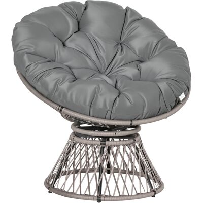 DEVOKO Fauteuil, En Rotin, Gris, Pour Maison Et Usage Quotidien, Assise Confortable, Moment Détente, Format Pratique, Style Facile À Associer - Publicité DEVOKO Fauteuil, En Rotin, Gris, Pour Maison Et Usage Quotidien, Assise Confortable, Moment Détente, Format Pratique, Style Facile À Associer - Publicité