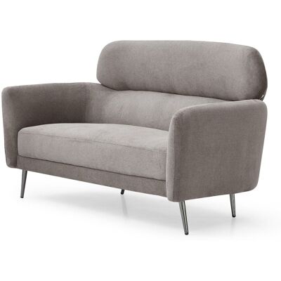 MENZZO Canapé 2 Places Moderne Avec Haut Dossier Damigal Tissu Doux Gris Taupe - Publicité MENZZO Canapé 2 Places Moderne Avec Haut Dossier Damigal Tissu Doux Gris Taupe - Publicité
