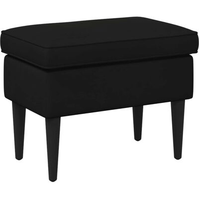 Pouf Noir 55 X 35 X 41 Cm Velours Vidaxl - Publicité Pouf Noir 55 X 35 X 41 Cm Velours Vidaxl - Publicité