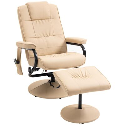 OEM Fauteuil Inclinable Avec Fonction Massage, Fauteuil Tv, Fauteuil Tv Avec Fonction Massage, Repose-pieds, Similicuir, Blanc Crème, 77 X 84 X 95 Cm - Publicité OEM Fauteuil Inclinable Avec Fonction Massage, Fauteuil Tv, Fauteuil Tv Avec Fonction Massage, Repose-pieds, Similicuir, Blanc Crème, 77 X 84 X 95 Cm - Publicité