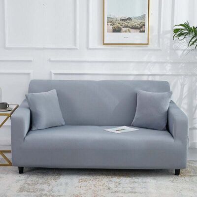 OEM Housse De Canapé 2 Place 145-185cm Couverture Canapé Avec Accoudoirs Moderne Couvre Canapé Elastique Universelle Revêtement De Canapé Housse De Protection Gris Clair - Publicité OEM Housse De Canapé 2 Place 145-185cm Couverture Canapé Avec Accoudoirs Moderne Couvre Canapé Elastique Universelle Revêtement De Canapé Housse De Protection Gris Clair - Publicité