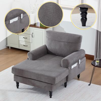 OEM Canapé Méridienne/une Place Minimaliste Et Moderne En Chenille, Idéal Pour Le Salon Et La Chambre. Pieds En Bois, - Publicité OEM Canapé Méridienne/une Place Minimaliste Et Moderne En Chenille, Idéal Pour Le Salon Et La Chambre. Pieds En Bois, - Publicité