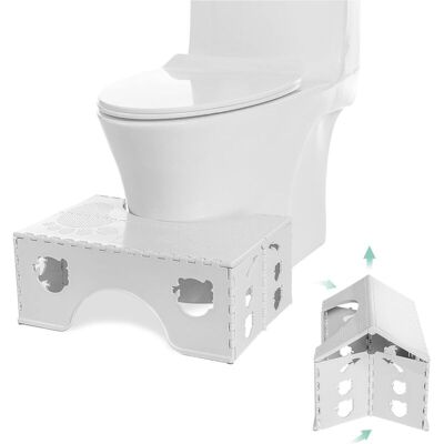 Melissa Houhence – Tabouret De Toilette Pliable – Design Breveté Pour Angle De 35° – Capacité Jusqu'à 120 Kg – Dimensions 44,5 X 32 X 18 Cm - Publicité Melissa Houhence – Tabouret De Toilette Pliable – Design Breveté Pour Angle De 35° – Capacité Jusqu'à 120 Kg – Dimensions 44,5 X 32 X 18 Cm - Publicité