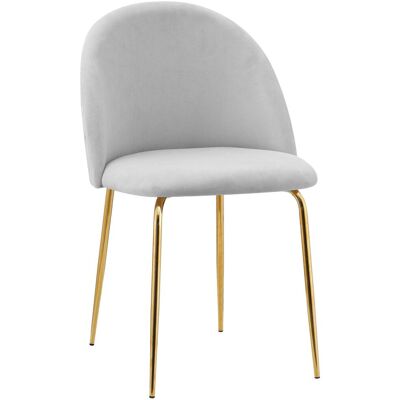 OEM Fauteuil Fargo Gold Velvet Gris Velours - Publicité OEM Fauteuil Fargo Gold Velvet Gris Velours - Publicité