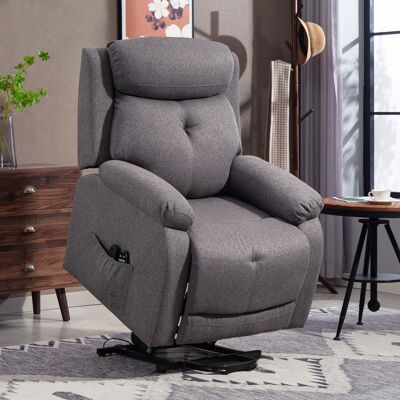 OEM Homcom Fauteuil Releveur Électrique Massant & Chauffé - Inclinable, Ports Usb & Repose-pieds Inclus, 86x94x105cm, Gris - Publicité OEM Homcom Fauteuil Releveur Électrique Massant & Chauffé - Inclinable, Ports Usb & Repose-pieds Inclus, 86x94x105cm, Gris - Publicité