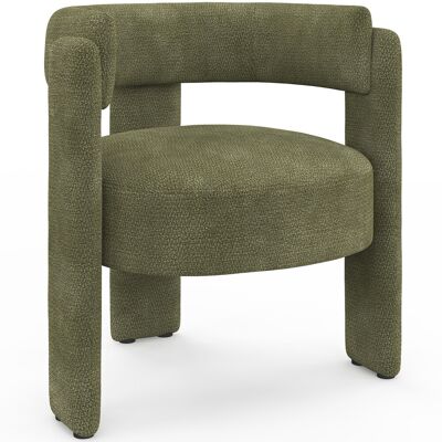 IDMARKET Fauteuil Tripode Gustave Tissu Chenille Vert - Publicité IDMARKET Fauteuil Tripode Gustave Tissu Chenille Vert - Publicité