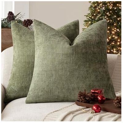 OEM Taies D'Oreiller En Chenille Vert Foncé 26x26 Pouces (paquet De 2), Housses De Coussin Décoratives Carrées À Texture Douce, Compatibles Avec Les Coussins Standard De 26 Pouces. Publicité OEM Taies D'Oreiller En Chenille Vert Foncé 26x26 Pouces (paquet De 2), Housses De Coussin Décoratives Carrées À Texture Douce, Compatibles Avec Les Coussins Standard De 26 Pouces. Publicité