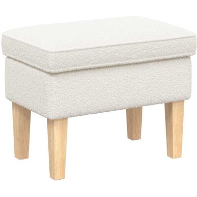 Pouf Crème 55 X 35 X 41 Cm Bouclé Vidaxl - Publicité Pouf Crème 55 X 35 X 41 Cm Bouclé Vidaxl - Publicité