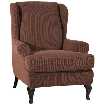 OEM Housse De Canapé Extensible En Tissu Élastique Pour Fauteuil À Oreilles, En Polyester Et Élasthanne, Protection Pour Meubles (café Foncé) - Publicité OEM Housse De Canapé Extensible En Tissu Élastique Pour Fauteuil À Oreilles, En Polyester Et Élasthanne, Protection Pour Meubles (café Foncé) - Publicité