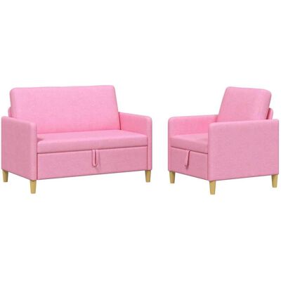 Canapé Avec Rangement 2 Pcs Rose Polyester Vidaxl - Publicité Canapé Avec Rangement 2 Pcs Rose Polyester Vidaxl - Publicité