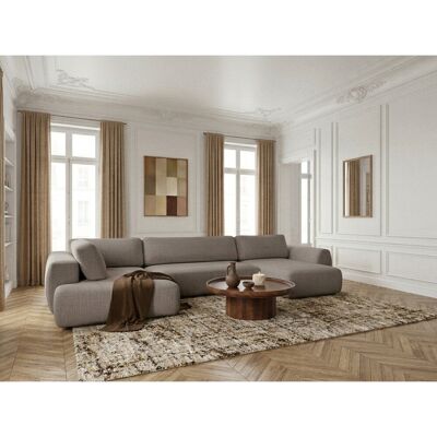 Bobochic - Canapé Panoramique Convertible Coffre Denise Tissu Texturé Angle Droit Taupe - Publicité Bobochic - Canapé Panoramique Convertible Coffre Denise Tissu Texturé Angle Droit Taupe - Publicité